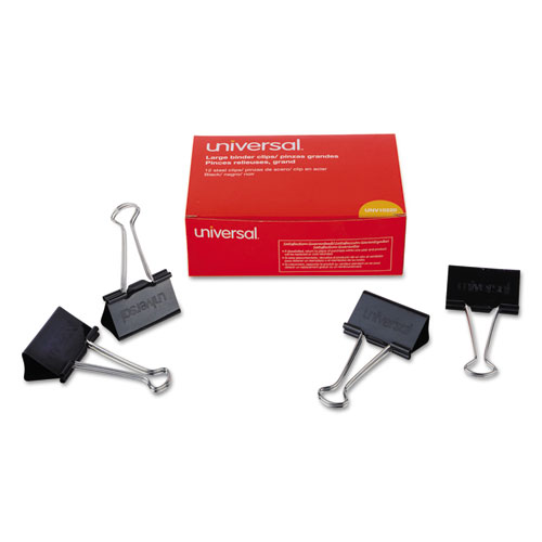 [10707] Clip Binder Grande 2" Capacidad 1" (#100) con 12 Universal