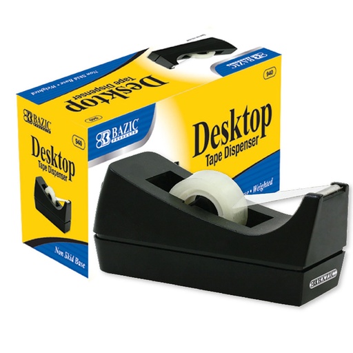 [10166] Despachador para Cinta de Escritorio 3/4" Negro Bazic