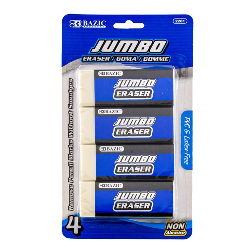 [10353] Borrador Blanco Jumbo Bazic (Pieza)