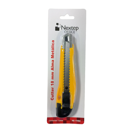 [91140] Navaja Retractil Cutter Grande de Plastico 18 mm Nextep