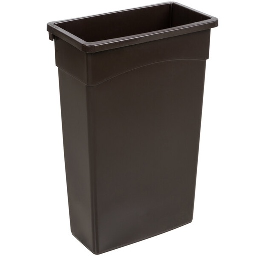 [40075] Bote de Basura 23 Galones Cafe Rectangular Continental sin Tapa