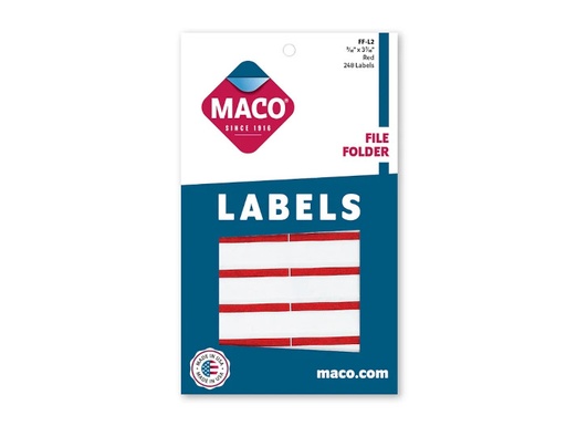 [14658] Etiqueta Para Folder Rojo MFF-L2 con 248 Maco