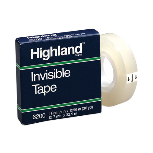 [14515] Cinta Adhesiva Invisible (Opaco) 1/2" x 1296" (33 m) Highland #6200  