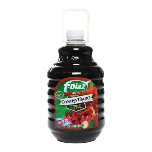 [58743] Concentrado Para Agua De Jamaica 1L Sin Azucar F-Diaz