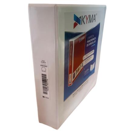 [14332] Carpeta Blanca con Mica 3'' Tamaño Oficio Aro ''O'' Kyma 