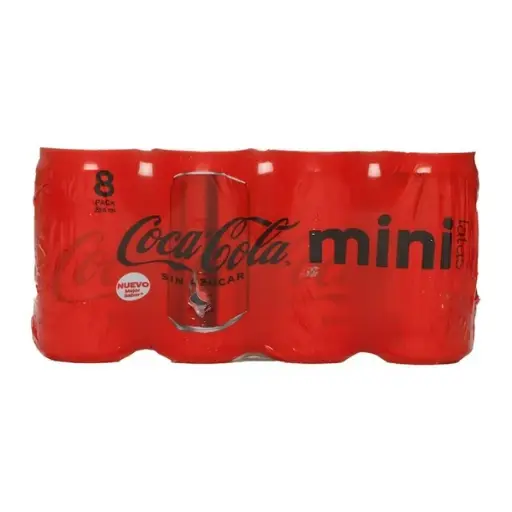 [50479] Refresco En Lata Coca-Cola Sin Azucar 235mL (Mini) C/8
