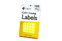 [14576] Etiqueta Redonda 1/2" Amarillo Fluorescente Maco con 800   