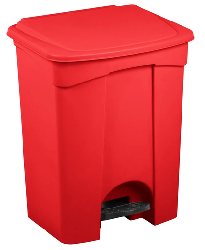 [48405] Bote de Basura 18 Galones Rojo con Pedal Lavex