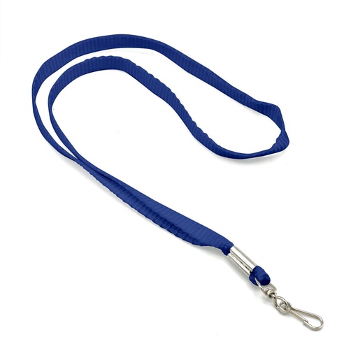 [10411] Cordon para Gafete con Broche Plano Azul Rey 