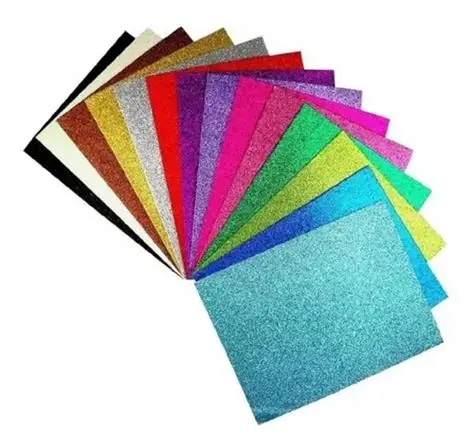 [13381] Foamy Tamaño Carta Con Diamantina Colores Surtidos con 10