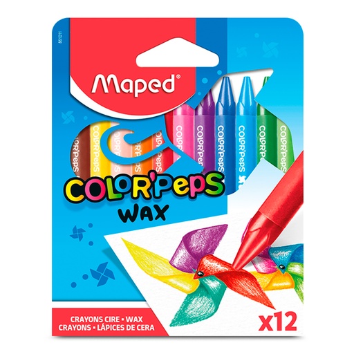 [10797] Crayon Estandar Redondo Color Peps Wax C/12 Maped