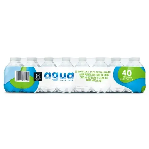 [50345] Botella de Agua 237mL C/40 Members Mark  