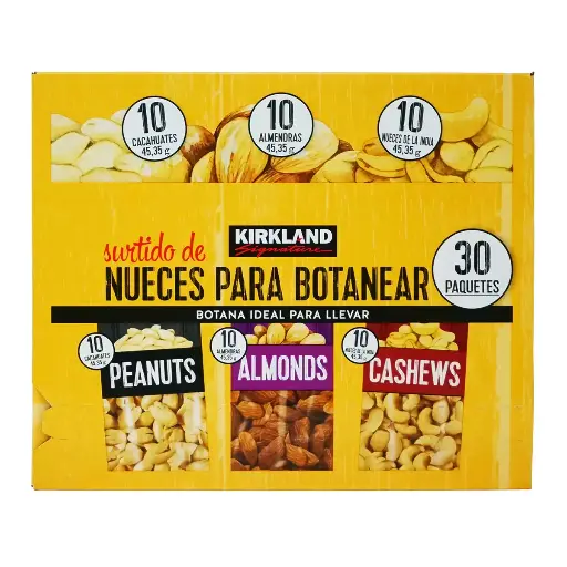 [50527] Nueces Surtidas con 30 Paquetes Kirkland