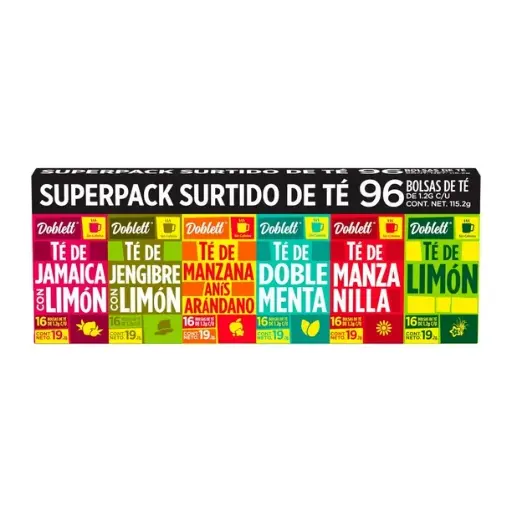 [50846] Surtido de Té Doblett 6 Sabores 96 pzas