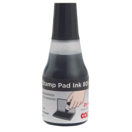 [13114] Tinta En Gotero Para Sello 25 mL Negro Barrilito 