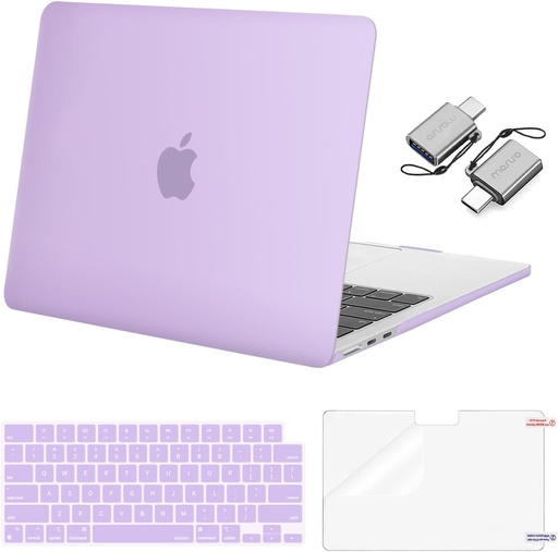 [33312] Protector para MacBook Air 13 y 13.6 pulgadas,M3 A3113, M2 A2681 Color Purpura