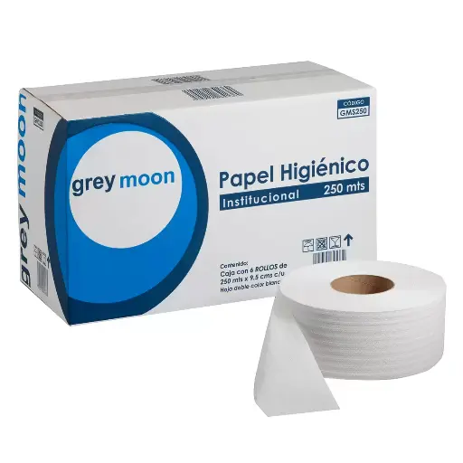 [48309] Papel Higienico Jumbo Grey Moon con 6 de 250 metros