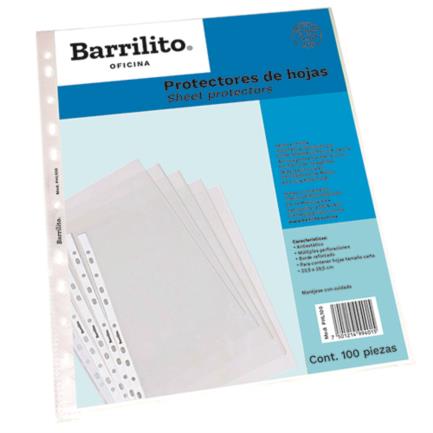 [13245] Protector de Hojas para Carpeta con 100 Barrilito