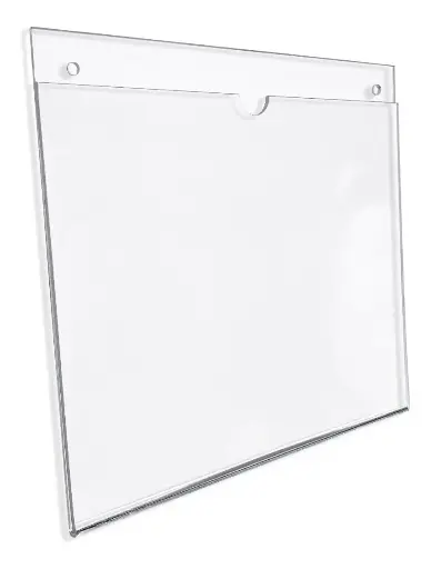 [16730] Portaletrero de Pared Tamaño Carta Acrilico Horizontal de 2mm