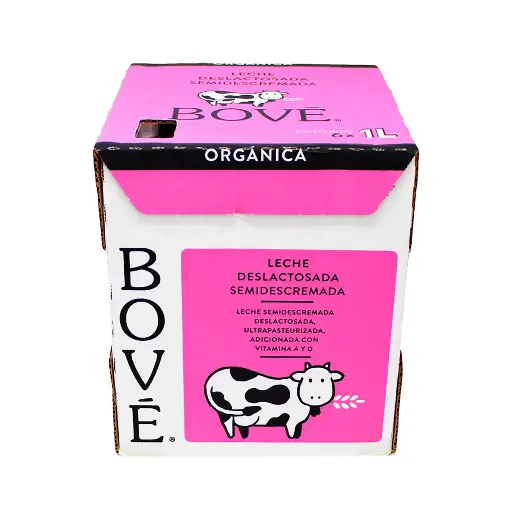 [50372] Caja De Leche Deslactosada Semidescremada Bove con 12 de 1L 