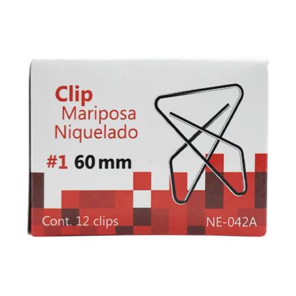 [10091] Clip Mariposa #1 de Metal con 12 Nextep   