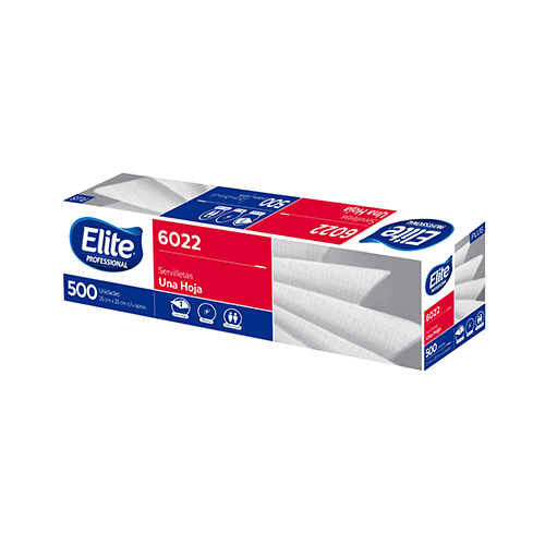 [50414] Servilleta Blanca 6022 Elite con 500