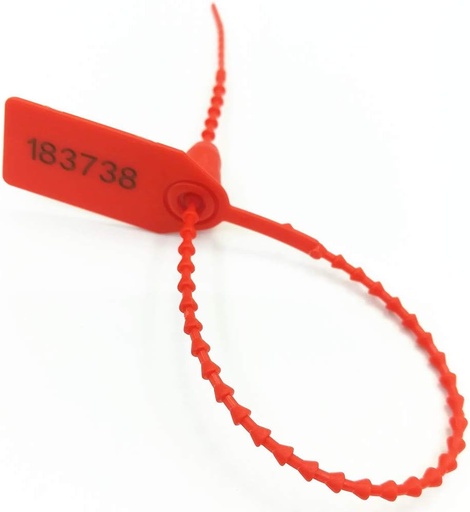 [13177] Sello de Seguridad Plastico 25cm Rojo C/100