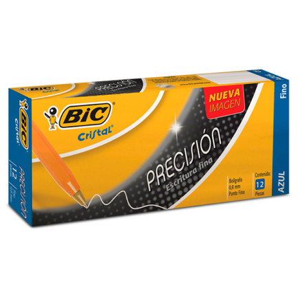 [11883] Boligrafo BIC Cristal Precisión Punto Fino 0.8mm Color Azul 