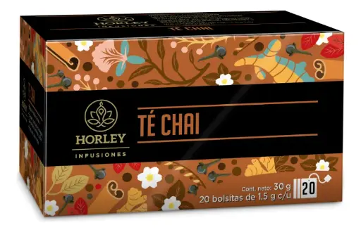 [50915] Té Chai Negro con Especias Indias 30 Gr. Con 20 Sobres Horley  